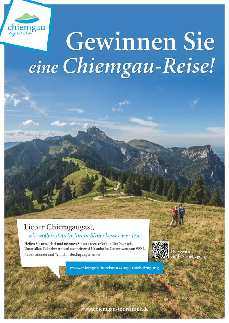 Marktforschung Praxistipp Gaestebefragung Plakat Chiemgau Tourismus