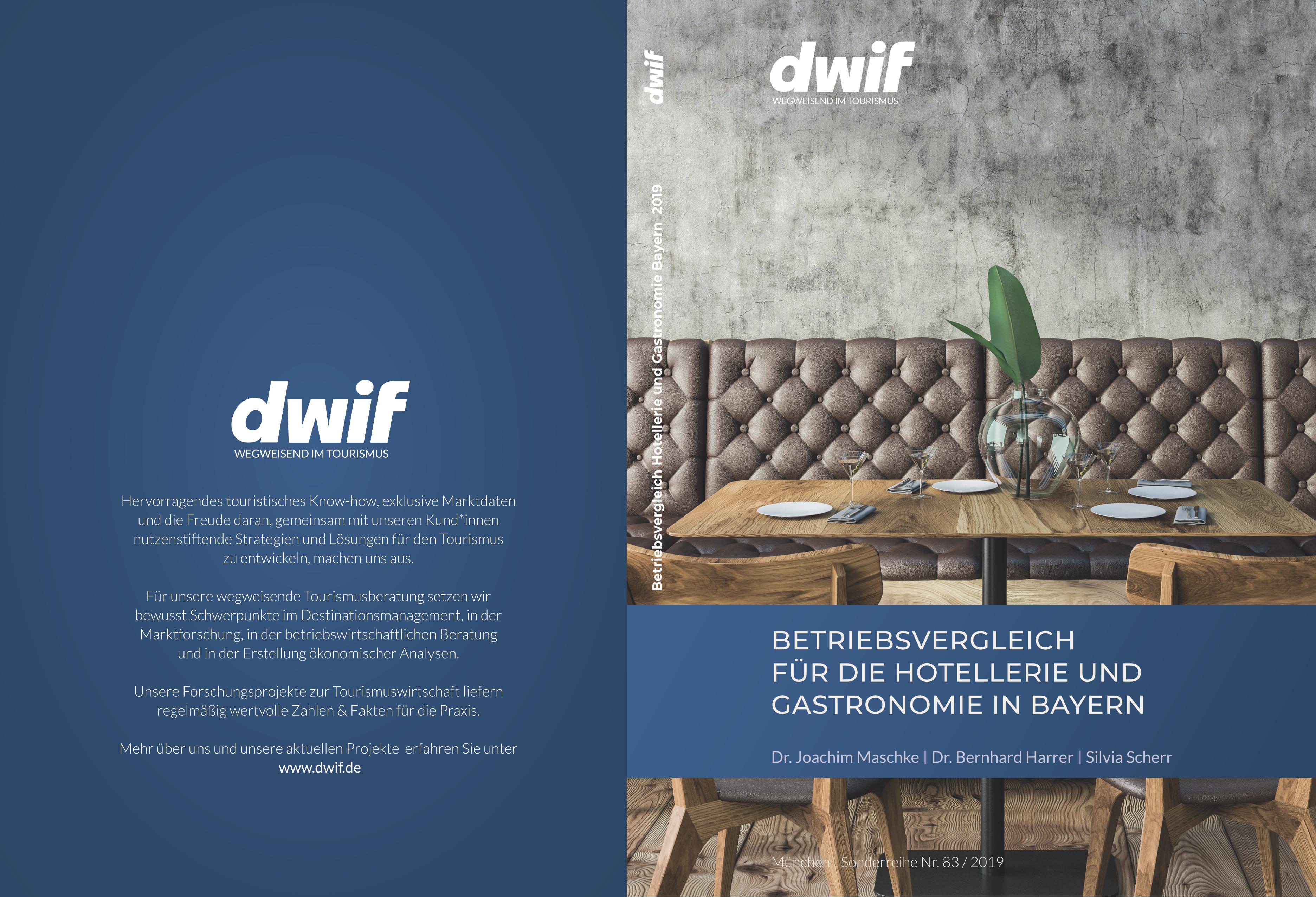 Betriebsvergleich Hotellerie Gastronomie Bayern 2019 Cover dwif